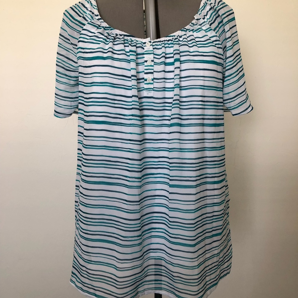 Womens Faded Glory Semi Sheer Top With Cami Size 1X 16W New